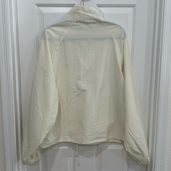 New! Staple Pigeon STPL Cream Half-zip Oversized Windbreaker Jacket Size Medium - Picture 9 of 11